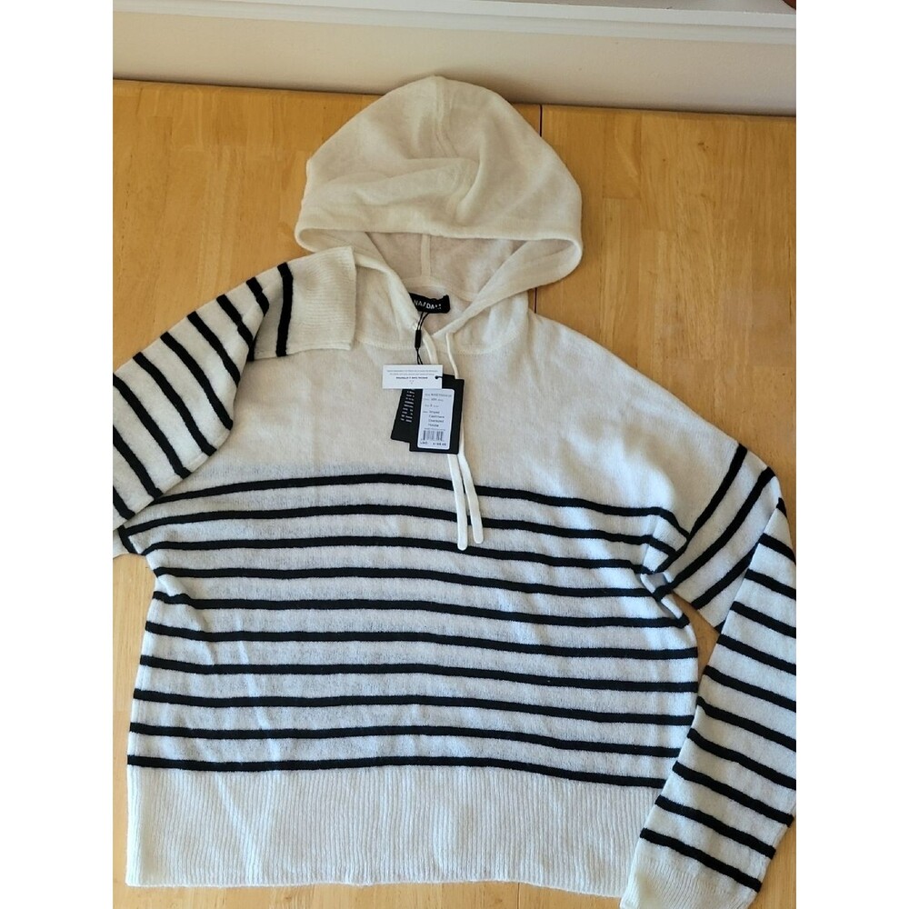 NAADAM Cashmere Hoodie Striped Oversized Size S - Picture 3 of 11